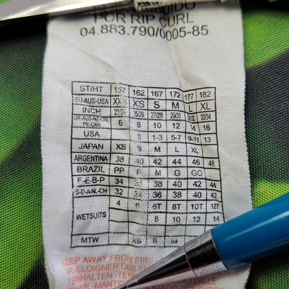 ripcurl Sunsetters Stripe Tied Belt Paperbag Waist Shorts size XS - Picture 9 of 11